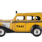 14" Yellow Checker Taxi Cab Model Sculpture