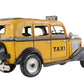 14" Yellow Checker Taxi Cab Model Sculpture