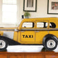 14" Yellow Checker Taxi Cab Model Sculpture