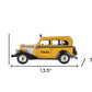 14" Yellow Checker Taxi Cab Model Sculpture