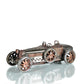 c1924 Bugatti Bronze and Silver Racecar Model Sculpture