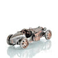 c1924 Bugatti Bronze and Silver Racecar Model Sculpture