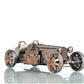 c1924 Bugatti Bronze and Silver Racecar Model Sculpture