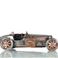 c1924 Bugatti Bronze and Silver Racecar Model Sculpture