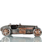 c1924 Bugatti Bronze and Silver Racecar Model Sculpture