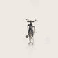 5" Gray Metal Hand Painted Bicycle Sculpture