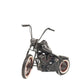 8" Black Metal Hand Painted Model Motorcycle Tabletop Sculpture