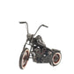 8" Black Metal Hand Painted Model Motorcycle Tabletop Sculpture