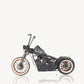 8" Black Metal Hand Painted Model Motorcycle Tabletop Sculpture