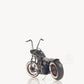 8" Black Metal Hand Painted Model Motorcycle Tabletop Sculpture