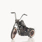 8" Black Metal Hand Painted Model Motorcycle Tabletop Sculpture