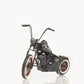 8" Black Metal Hand Painted Model Motorcycle Tabletop Sculpture