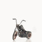 8" Black Metal Hand Painted Model Motorcycle Tabletop Sculpture