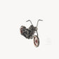 8" Black Metal Hand Painted Model Motorcycle Tabletop Sculpture