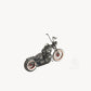 8" Black Metal Hand Painted Model Motorcycle Tabletop Sculpture