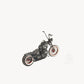 8" Black Metal Hand Painted Model Motorcycle Tabletop Sculpture