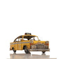 13" Yellow Metal Hand Painted NYC Taxi Tabletop Sculpture