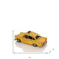 13" Yellow Metal Hand Painted NYC Taxi Tabletop Sculpture