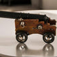 6" Black And Brown Metal Hand Painted Figurine Tabletop Sculpture