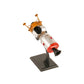 9" Silver And Black Metal Hand Painted Model Airplane Tabletop Sculpture