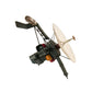 11" Dark Green Metal Hand Painted Model Airplane Tabletop Sculpture