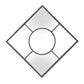 24" Graphite Metal Square Framed Accent Mirror