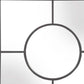 24" Graphite Metal Square Framed Accent Mirror