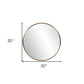 32" Antiqued Brushed Brass Round Wall Mirror