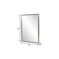 36" Gunmetal Metal Framed Accent Mirror