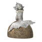 10" Brown and Silver Contemplative Mermaid Resin Tabletop Sculpture