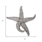 15" Antiqued Silver Resin Starfish Hanging Dimensional Sculpture