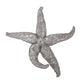 15" Antiqued Silver Resin Starfish Hanging Dimensional Sculpture