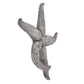 15" Antiqued Silver Resin Starfish Hanging Dimensional Sculpture