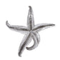 15" Antiqued Silver Resin Starfish Hanging Dimensional Sculpture