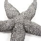 15" Antiqued Silver Resin Starfish Hanging Dimensional Sculpture