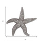19" Antiqued Silver Resin Starfish Hanging Dimensional Sculpture