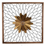 30" X 2" Black Iron Square Framed Art