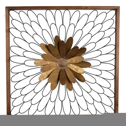 30" X 2" Black Iron Square Framed Art