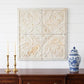 Set of Four White Wood Square Framed Art