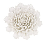9" Off White Ceramic Flower Hanging Dimensional Sculpture