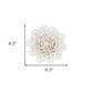 9" Off White Ceramic Flower Hanging Dimensional Sculpture