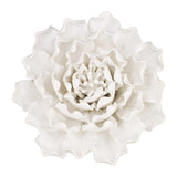 6" Off White Ceramic Flower Hanging Dimensional Sculpture