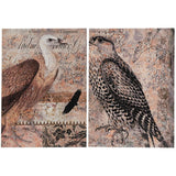 Set of Two Brown Wood Framed Art