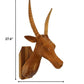 28" Brown Solid Wood Elk Head Hanging Dimensional Sculpture
