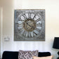 Silver And Gold Antique Style Square Wall Clock