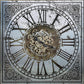32" Gold And Silver Metal Analog Distressed Square Wall Clock