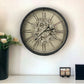 18" Black and Ivory Vintage Gear Industrial Wall Clock