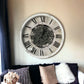 Rustic White Industrial Gear Vintage Wall Clock