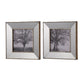 Set of Two Gray Square Framed Art