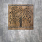 36" X 2" Brown Mango Wood Square Hanging Tapestry